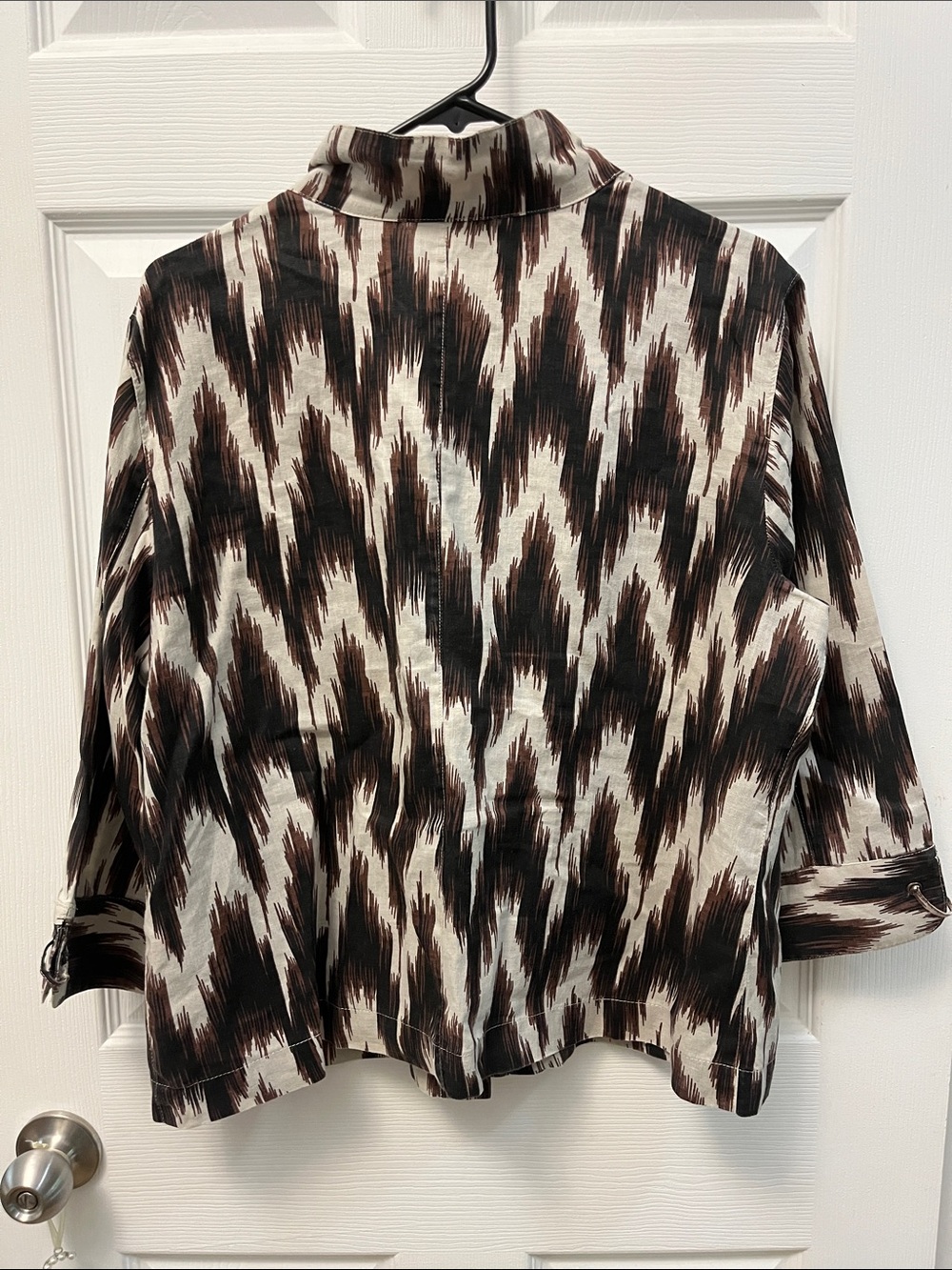 Chico's Ikat-Style Button Jacket - Picture 8 of 9